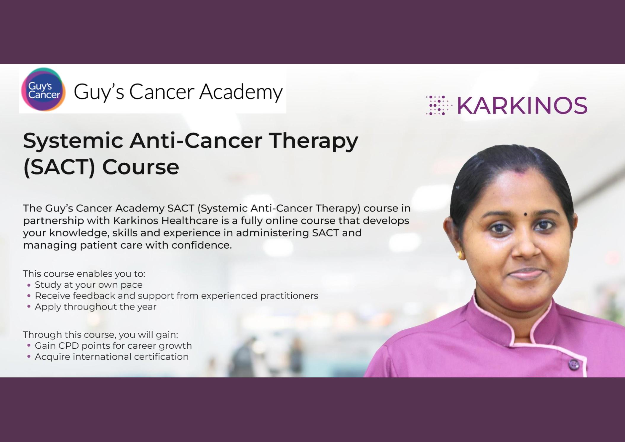 Guy's Cancer Academy's Systemic Anti-Cancer Therapy Course with Karkinos Healthcare